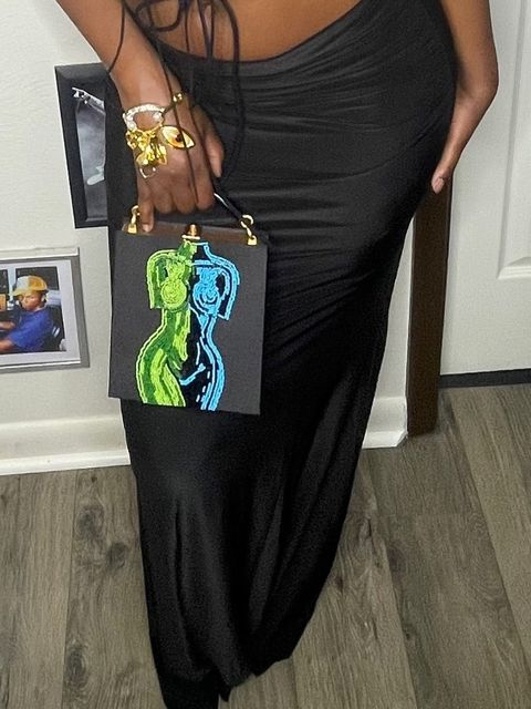Long black skirt