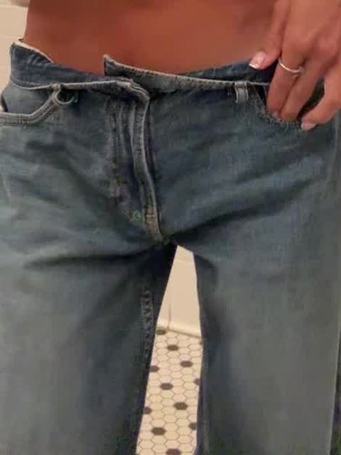 Relaxed blue jeans